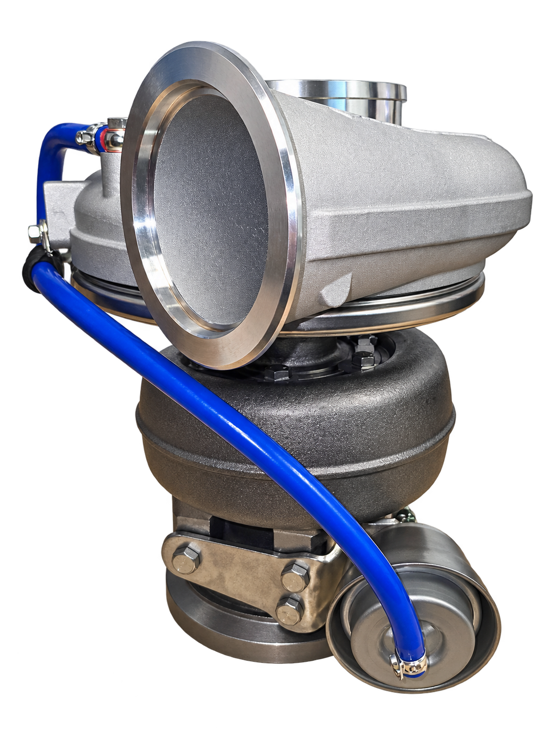 172743 BorgWarner turbocharger compressor and actuator side view