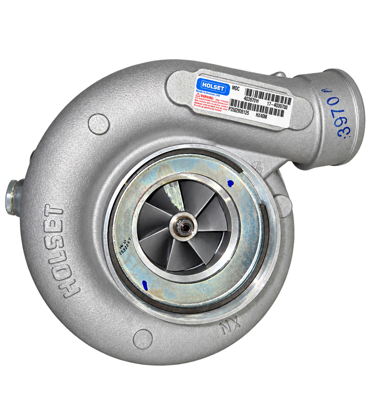 Holset 4039701 HX40M marine turbocharger — compressor inlet
