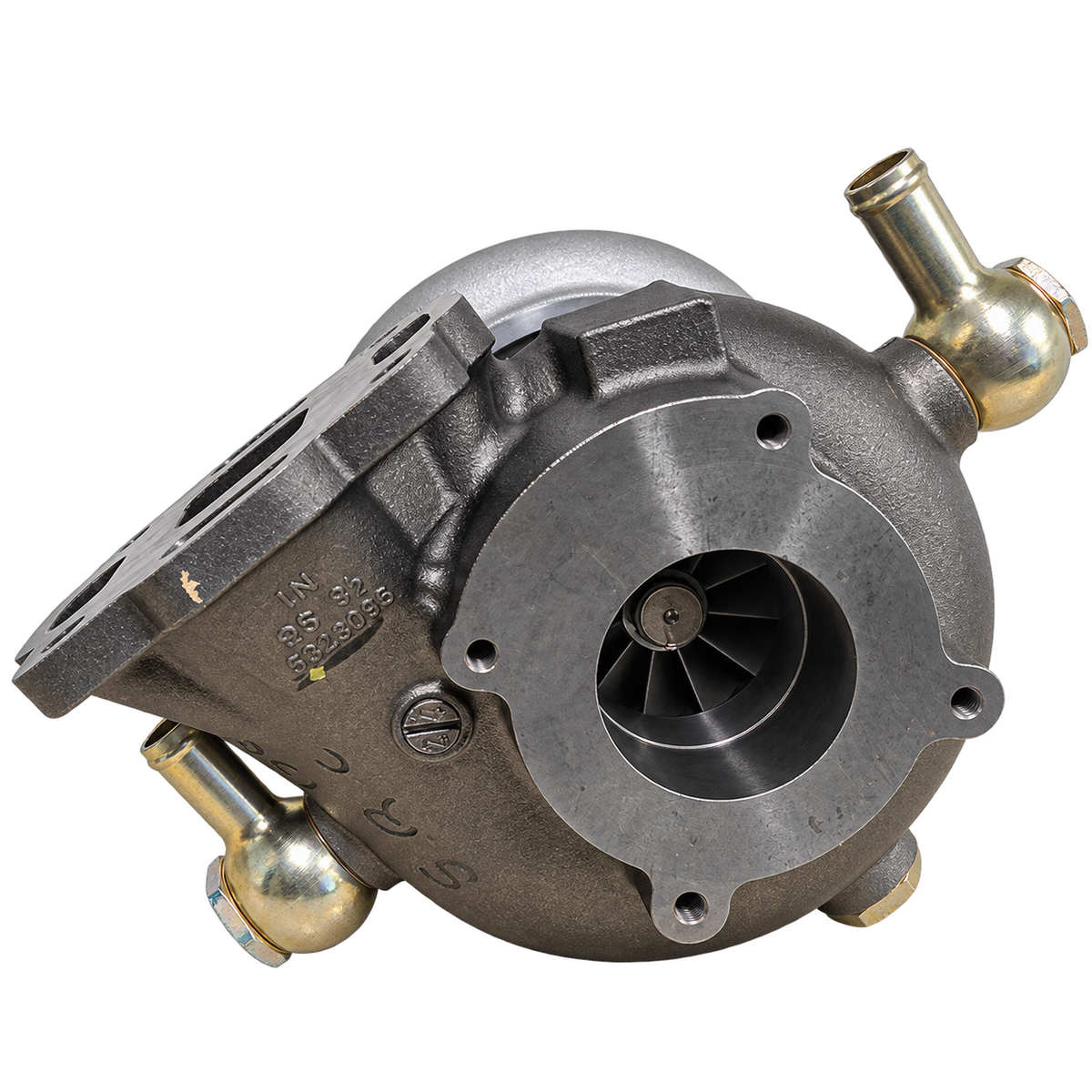 Holset 4040919 HX35M marine turbocharger — turbine outlet