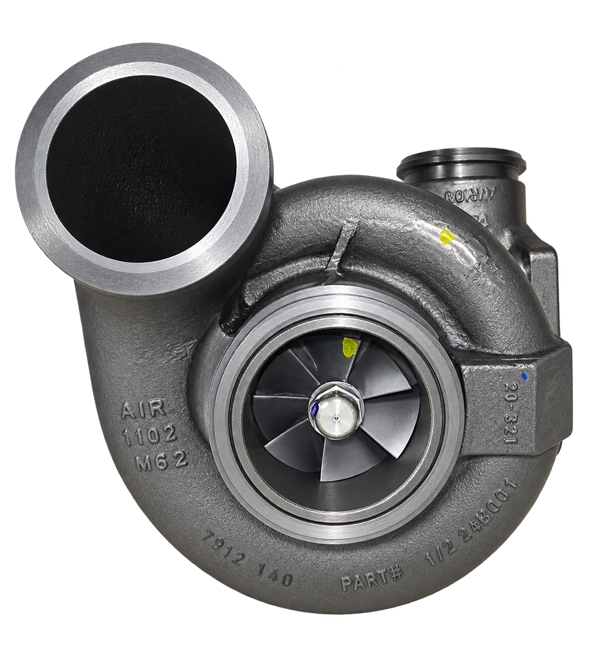 741155-5002S turbocharger — compressor wheel view