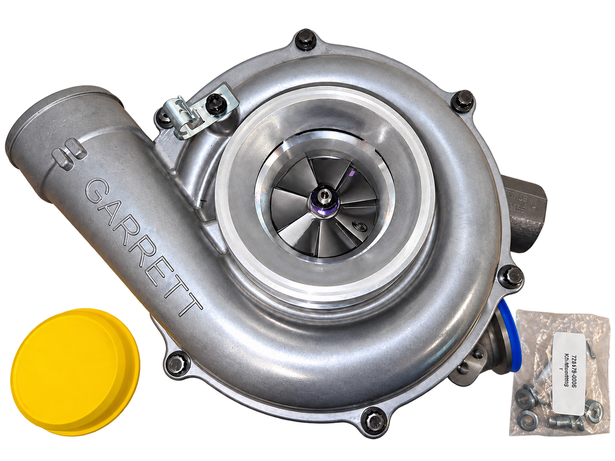 Turbocharger product photo with installation accessories